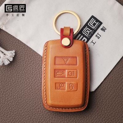 China NEW 2021 Luxury Handmade High Grade Full Grain Car Key Stitching Genuine Leather Smart Covers and 100% Eco-friendly For Land Rover for sale