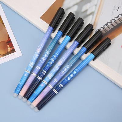 China 2021 Full Twelve Constellation Erasable Gel Pens Plastic Erasable 0.5mm Gel Pen For Student for sale