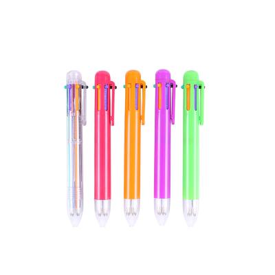 China Normal Ballpoint Pens 6 Colors in 1 Pen Multicolor Ballpoint Pens for Kids Gift School Office Supplies Stationery for sale