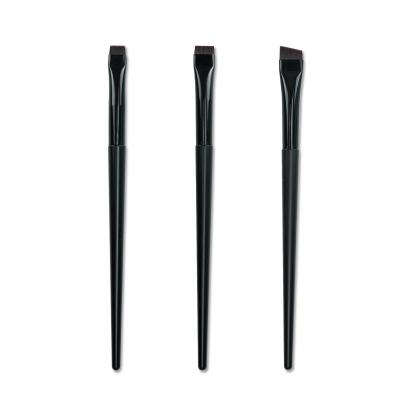 China Angular Blush Wholesale Professional Black Small Angled Eyebrow Blade Cutout Sweeps Thin Eyebrow Eyeliner Brush, Angled Brush For Eyebrows for sale