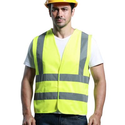 China Water Proof 100% Polyester Custom Design Printed Logo Cheap High Visibility Yellow Reflective Vest for sale