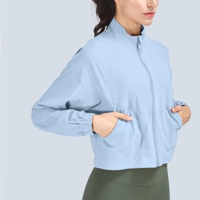 China Breathable Wholesale Yoga Tops Outdoor Jacket For Women Comfortable Fitness Training Running Clothes Yoga Jacket for sale