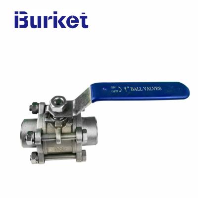 China Welded connection low-pressure manual 3-piece stainless steel ball valve cf8m 1000wog for sale