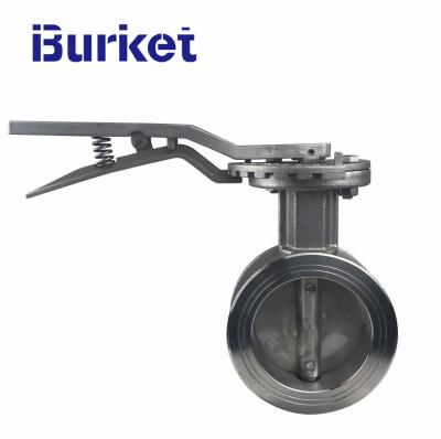 China Stainless steel Manual Graded  butterfly Hard seal valve for dyeing,pettrochmical,food,drinks for sale