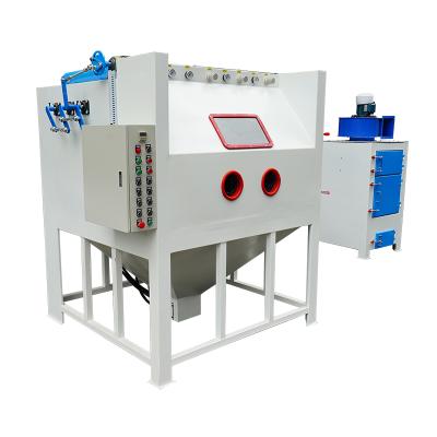 China Building Material Stores Automatic Rotary Table Sandblasting Machine For Finished Wheel for sale