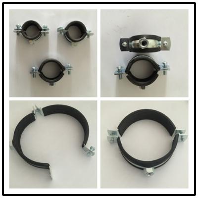 China Ceiling / Wall Mounted  Pipe Hanger Clamp With Rubber , Dmm 59mm-63mm for sale