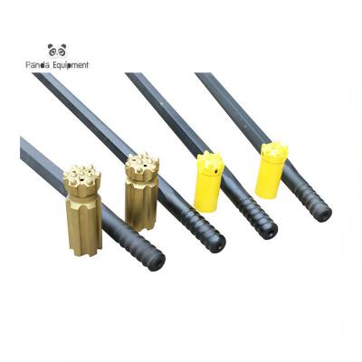 China Steel Coal Mining End Rod Hex 22*108mm For R32 Thread Drill Bit And Hand Held Mobile Rock Drill Machine Use for sale