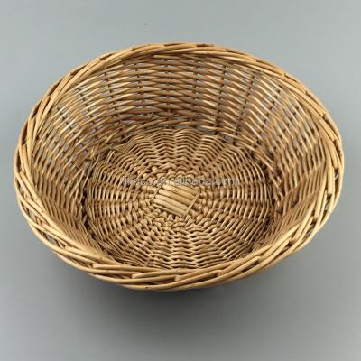 China Sustainable Factory Wholesale Cane Weaving Bread Basket Eco-friendly Plastic Fruit Basket /PS Cane Baskets Wholesale for sale