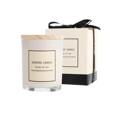 China Trendy Fashion Label 10oz Luxury Shiny Decorative Custom Candle Jar With Lid And Gift Box for sale