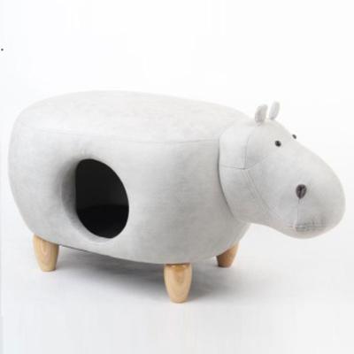 China Breathable Good Quality Wholesale Customized Cute Cat House Shape Animal Stool for sale