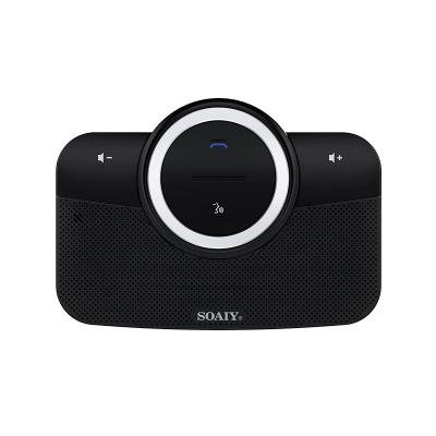 China SOAIY Appearance Car Stereo Bluetooth Single Phone Speakerphone with Hey Siri Ok Google Wireless Handsfree Bluetooth Car Kit for sale