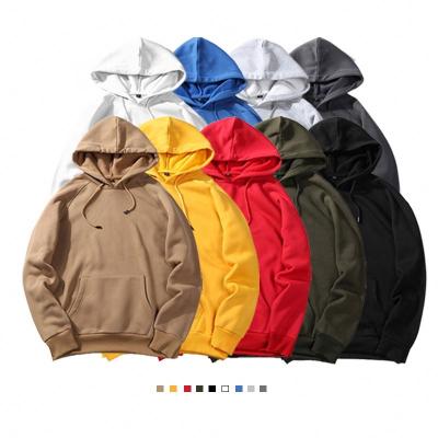 China High quality anti-shrink pullover sweatshirt thick printing and embroidery OEM custom blank hoodies men for sale