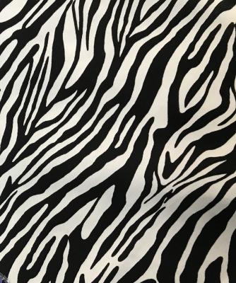 China 30% Ramie 70% Cotton Blend Fabric Zebra Viable Lightweight Canvas Skin Printed Pattern For Dress And Blouses for sale