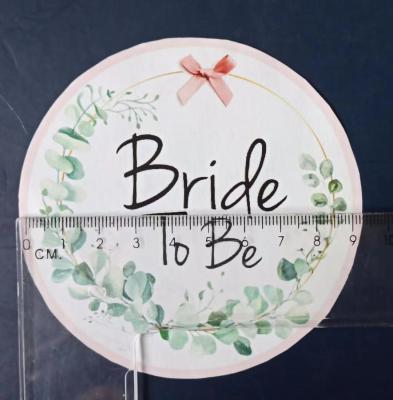 China QUICK DRY bespoke print on polyester fabric cutting in circle - bride to be for sale