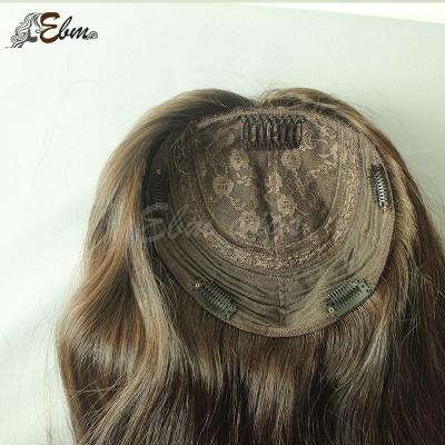 China Straight Stock Brazilian Hair 18Inch Women Hair Piece Topper for sale