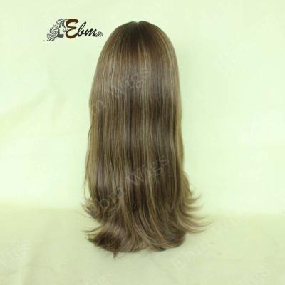 China Ash Blonde Wigs Human Hair 8A Kosher Wigs Straight Brazilian Jewish Hair Wigs for sale