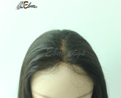 China Natural Line Straight Jewish Stock Bleach Knot Lace Top Wigs Kosher Hair Wigs for sale