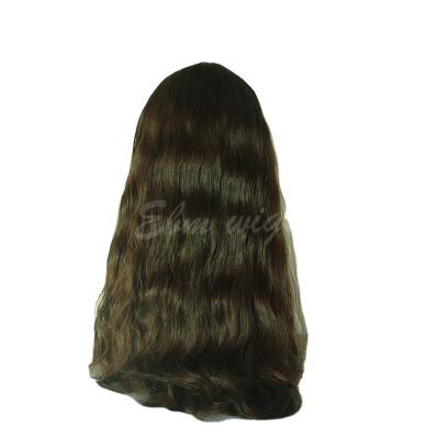 China New Style 100% Wave Hair 5*2.5inch #6color Brazilian Swiss Lace Top Jewish Wig With Wave for sale