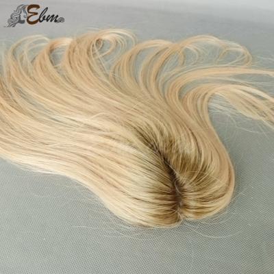 China Blonde Woman Straight High Quality Dark Root Color Topper for sale