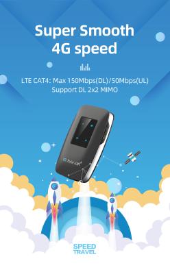 China 4 LED-Indiction wifi 4G LTE MiFi Router mit Batterie 3000mAh zu verkaufen