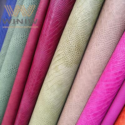 Chine Waterproof Embossed Croc Fabric Crocodile Leather Alligator Embossed Leather à vendre