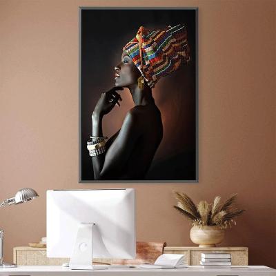 China Luxury Famous Nudes Art Noble Paintings And Wall Painting Modern Sexy Black Women Profile Portrait for sale