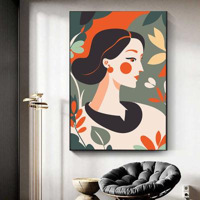 China Wholesale Modern Decorative African Woman Hand Painted Oil Painting Canvas Prints Wall Art Home Decoration for sale