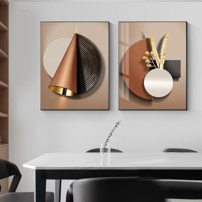 China Nordic Gold Geometric Black Abstract Living Room Decor Picture Canvas Art Print Wall Home Decor Waterproof Home Poster for sale