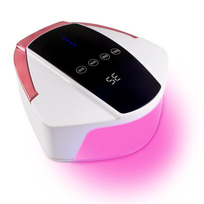 China New Arrival ABS Design 96Watt High Power LED Plastic Single Nail Lamp LED Cordless Rechargeable UV Dryer For Living Room Convenient for sale