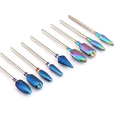 China Tungsten Set Carbide Ceramic Electric Drill Machine Tool Nail Art Bits Strong Hard Steel Round Tungsten Steel Hard Material Gold Optional for sale