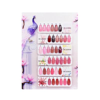 China Nail Color Display 3 Style Removable Design 36 Colors Slot Nail Gel Display Optional Nail Book Cover Nail Tips Chart for sale