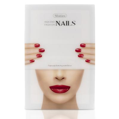 China High quality hot sale wholesale price nail color display 72 colors nail gel acrylic display book with removable magnetic slot nail book for sale