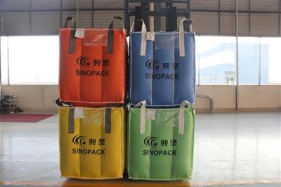 China Cube jumbo storage bags FIBC for flour carbons chemical powders for sale