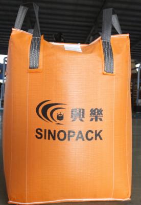 Chine 500kg grand sac orange FIBC avec des cordes de remplisseur, grand sac enorme de FIBC à vendre