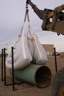 China Schwergewichts- Erbauerrohrleitung Kies-Massen-Tasche, Erdölindustrie große Tasche zwei Tonne zu verkaufen