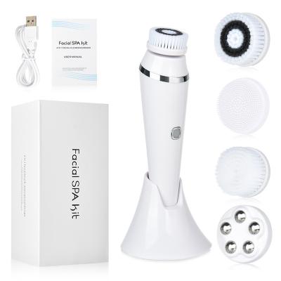 China Skin Care Device Facial Massager Brush Silicone Electric Facial Wash DEEP CLEANING Electric Facial Cleansing Soft Soft Brush for sale