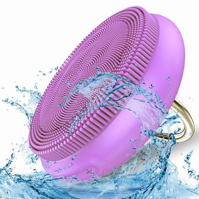 China Mini Electric DEEP CLEANING Facial Brush Rotate Wash Silicone Facial Cleansing Brush for sale