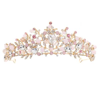 China Wedding Bridal Crown Gold Wedding Crown Headdress Hair Accessories Crystal European HG003 Wholesale European Hair Accessories for sale