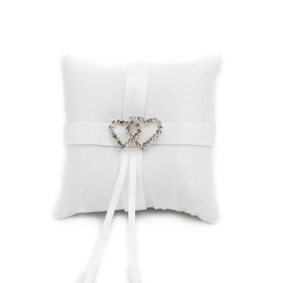 China J05 PORTABLE Mini Ring Cushion Graceful Cruciform Hearts 2 Wedding Ring Pillow Handmade Ring Bearer Rest Accessories Cheap Wedding for sale