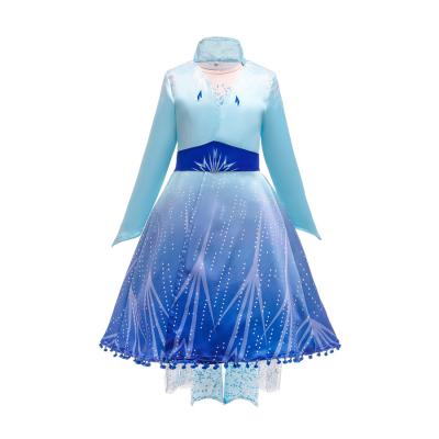 China DSN08 Vintage Long 2 Viable Luxury Elsa Dress Cosplay Costume Princess Kids Clothes Girls Frozen Dresses 2 for sale