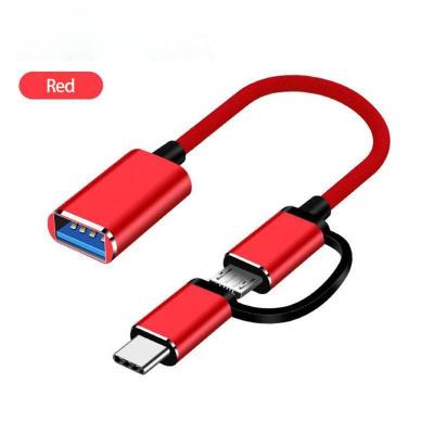 China Female tablet mobile laptop USB3.0 to USB otg type C Android adapter converter micro usb cable for IOS for sale