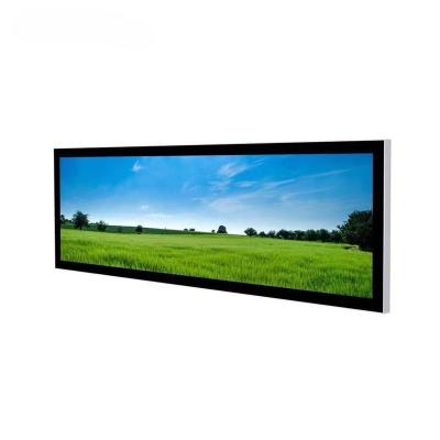 Chine Supermarché créatif de 32 pouces étagère ultra large bord de signalisation numérique bar étendu bande de moniteur LCD à vendre