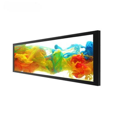 China 37 inch Ultra Wide Shelf Edge Digital Monitor Screen Stretched Strip Screen Supermarktplank Te koop