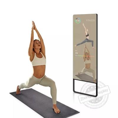 China Display de espejo mágico de fitness interactivo de 55 pulgadas con entrenamientos personalizados y monitor de frecuencia cardíaca en venta