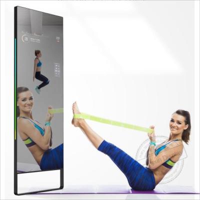 China 49 inch fitness oefening spiegel scherm virtuele trainer 49 lcd android met lichaamscompositie analyse Te koop