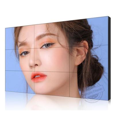 China 65 pulgadas de bisel de 3,5 mm pantalla LCD LED panel de luz trasera Tipo 1920x1080 FHD 4x4 Pared de vídeo para publicidad al aire libre en venta