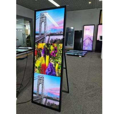 China 75 Zoll Vollbildschirm vertikaler LCD-Display IR-Touch-LCD-Display Fußbodenstand digitale Beschilderung Android Windows OS zu verkaufen