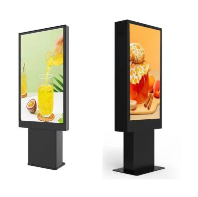 Chine Android Vertical Double Restaurants Tableau de menus Écran LCD Affichage numérique extérieur 55 pouces Touch LCD étanche Kiosque publicitaire à vendre