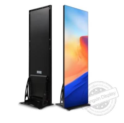 China Poster LED de alta luminosidad Display P1.86 P2 P2.5 P3 COB Estand de piso comercial en interiores Poster digital LED para centro comercial / cine en venta