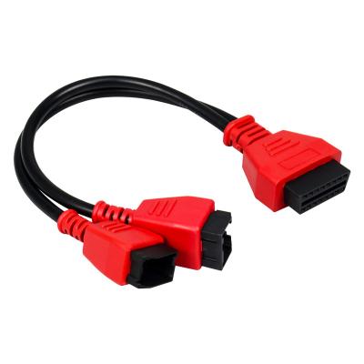 China Diagnostic Fault Code Programming OBD 2 OBD2 16 Pin To FCA 12-8 12 8 Connector Car Diagnostic Interface Programming H Cable For Fiat Autel DS808 mA Chrysler for sale